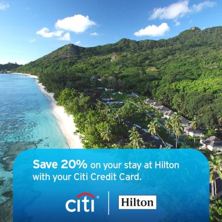 20% off at Hilton on Citi Credit Card
